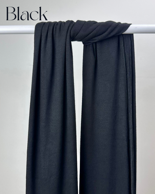 Black Jersey Hijab + Matching Undercap