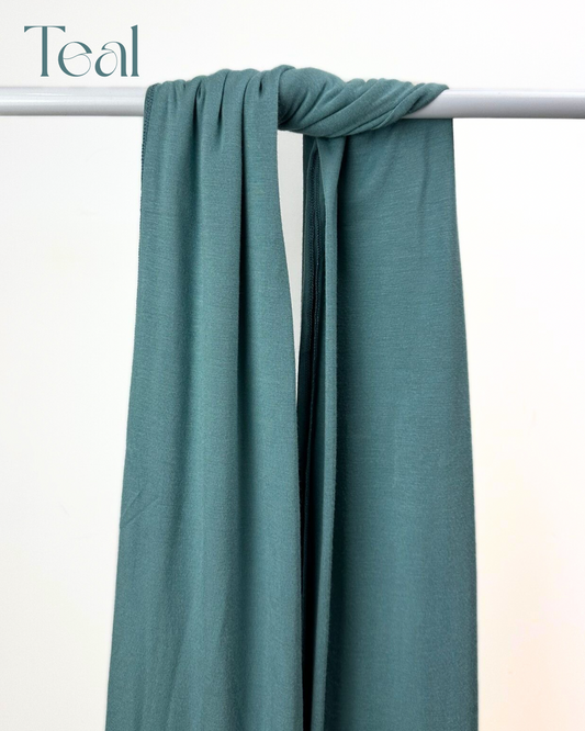 Teal Jersey Hijab + Matching Undercap