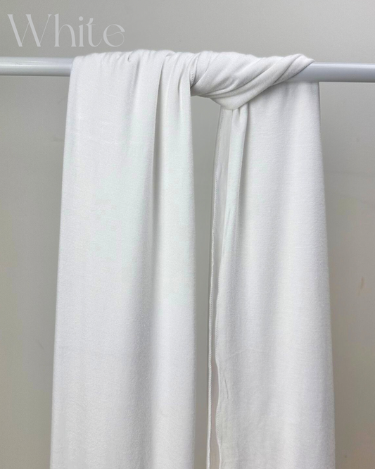 White Jersey Hijab + Matching Undercap