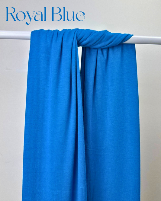 Royal Blue Jersey Hijab + Matching Undercap
