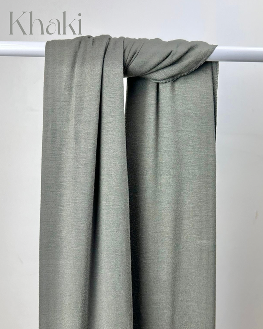 Khaki Jersey Hijab + Matching Undercap