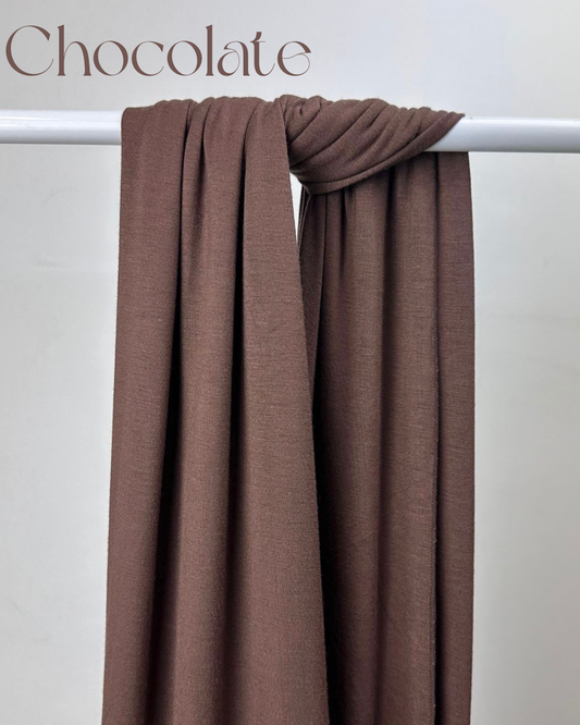 Chocolate Jersey Hijab + Matching Undercap