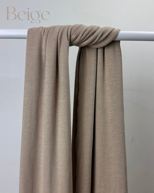 Biege Jersey Hijab + Matching Undercap