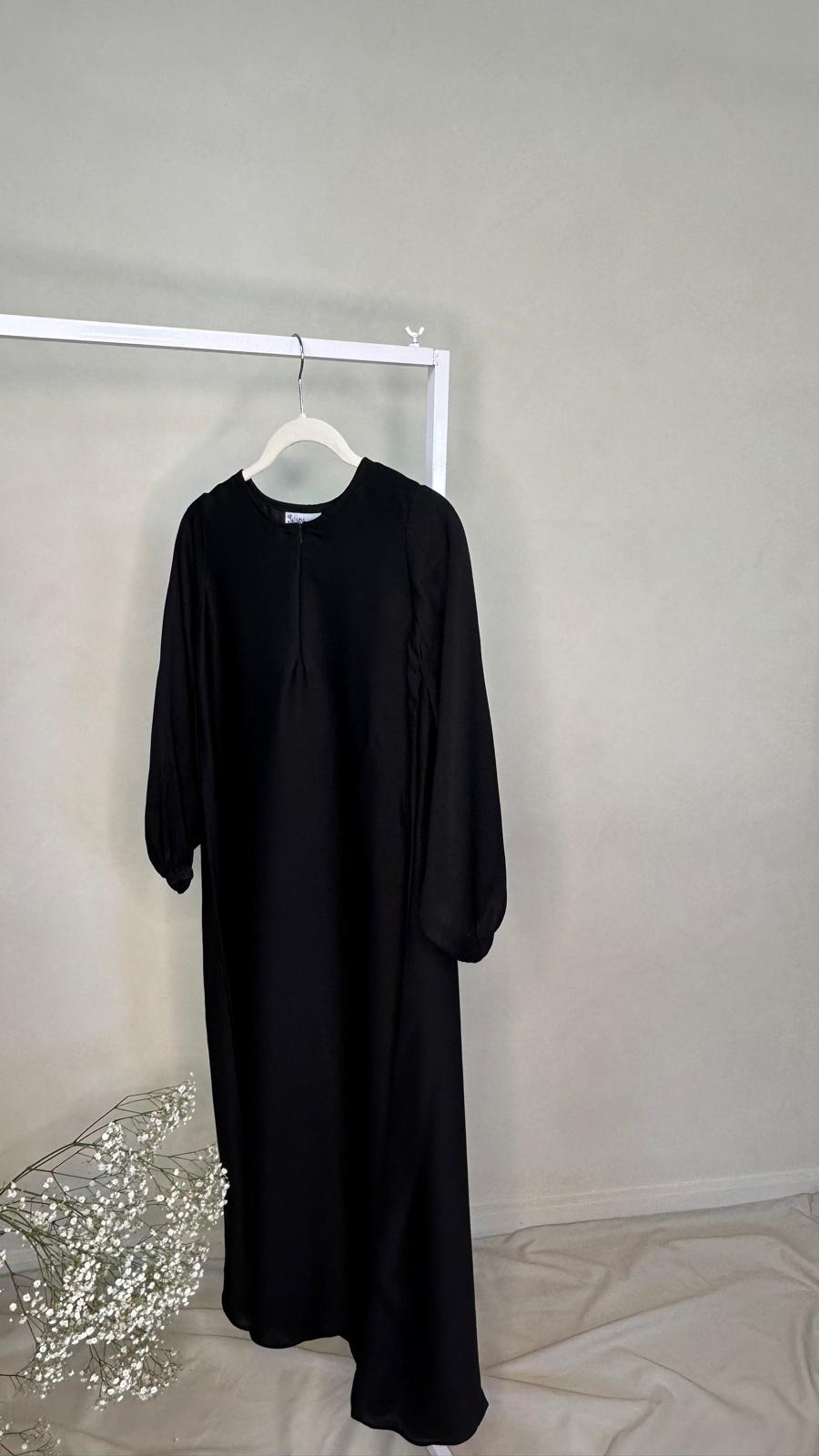 Black Essential Khimar and Abaya Set